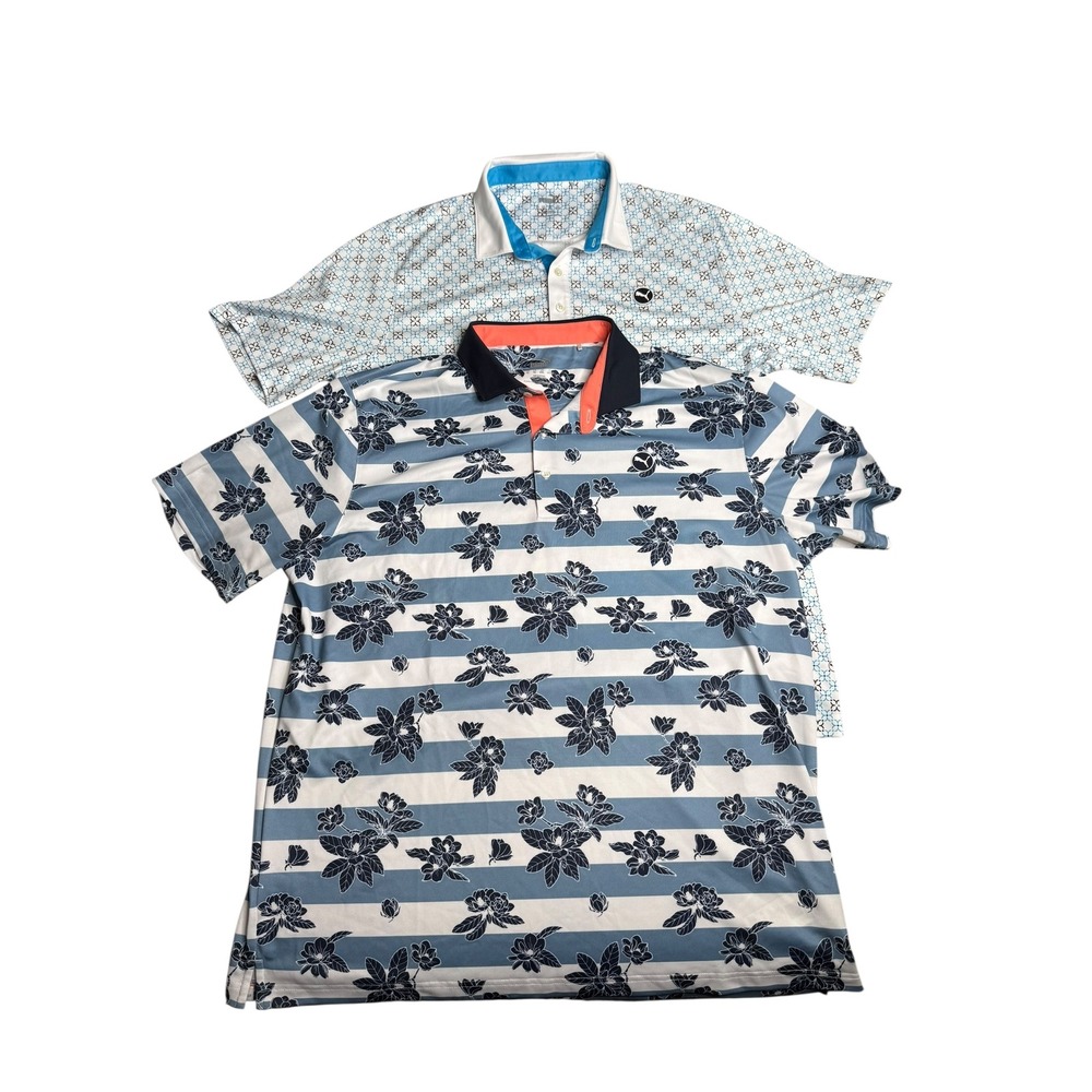 Puma Golf Polo Shirt Bundle Mens XL Floral Pattern‎ Performance Foreverbetter